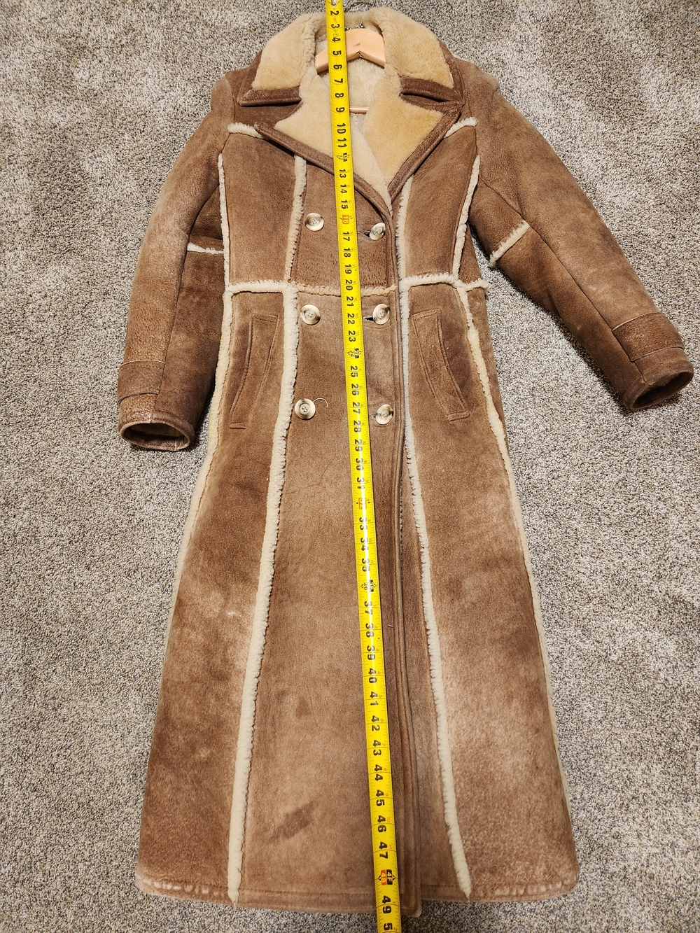 Long Classic Shearling Coat - Picture 3 of 8